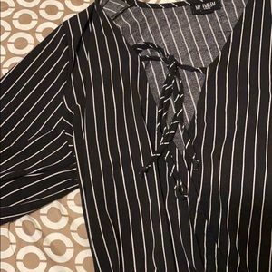 Black and white work shirt